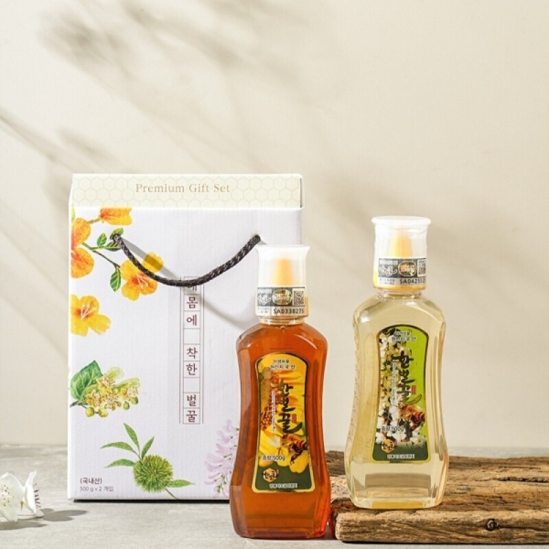 양양꿀단지농원,자연그대로의 천연 벌꿀 한벌꿀(아카시아꿀&피나무꿀 380g x 2종세트)